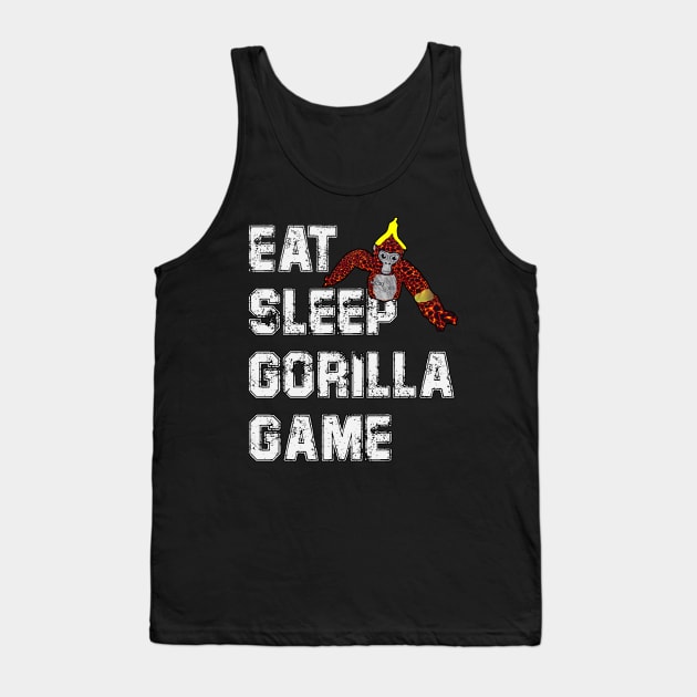 Eat Sleep Gorilla Game Monkey Tag Gorilla VR Gamer Tank Top by Zimmermanr Liame